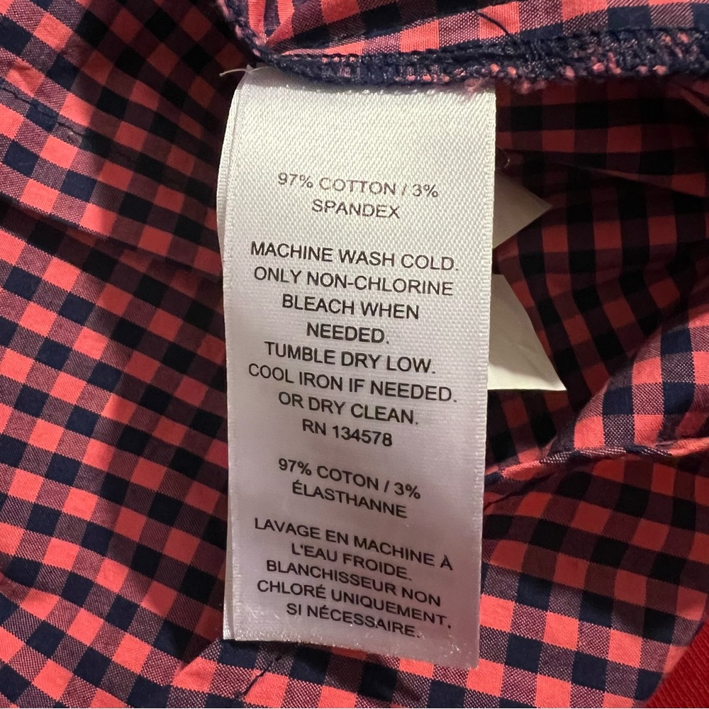 Alicetown Gingham Chilmark Classic Magenta Button Down, Sz 00 - Picture 4 of 7
